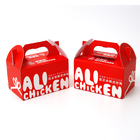 جعبه چیپس بازیافتی سفارشی جعبه یکبار مصرف فست فود کباب شده برای رستوران