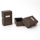 درب و پایه جعبه های هدیه لوکس کاغذ قهوه ای دو تکه با چاپ UV عطر