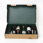 جعبه کادویی بطری شراب قرمز کاغذ راه راه 6 بطری زیبایی لوکس بدون چاپ