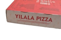 جعبه بسته بندی پیتزا میلر قرمز راه راه سفارشی مواد کاغذی سفت و سخت