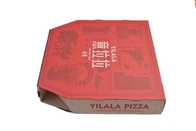 جعبه بسته بندی پیتزا میلر قرمز راه راه سفارشی مواد کاغذی سفت و سخت
