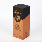 جعبه بسته بندی شراب تک بطری یکپارچه لوکس و محکم با آرم فویل سیاه و سفید در اندازه کامل