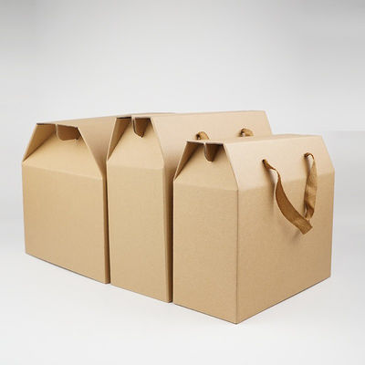 خرید Eco-Friendly Custom Logo Printed Corrugated Cardboard Mailer Box Gift Box With Handle online manufacture