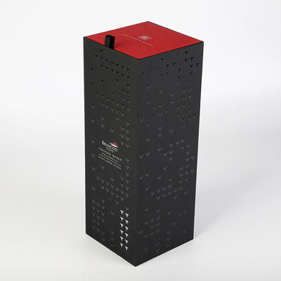 خرید مقوای تاشو سفت و سخت جعبه کادو بطری شراب قرمز جعبه بسته بندی ویسکی جین online manufacture