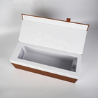 جعبه بسته بندی تک بطری ودکا جعبه هدیه مغناطیسی جین سفت و سخت جعبه مقوایی کاغذی تاپ رز گلد جعبه شراب