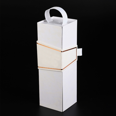 خرید جعبه کادویی Handle Wine Bottle بسته بندی لوکس UV جعبه بسته بندی شامپاین جین مقوایی تخت online manufacture