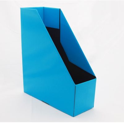 راه راه Collapsibile EN71 Flat 340 mm Desktop File Storage Organizer آبی و براق