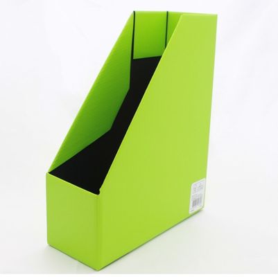 دارندگان مجله های مقوایی پرونده راه راه تاشو Flat ASTM دارنده مجله Organizer Lime